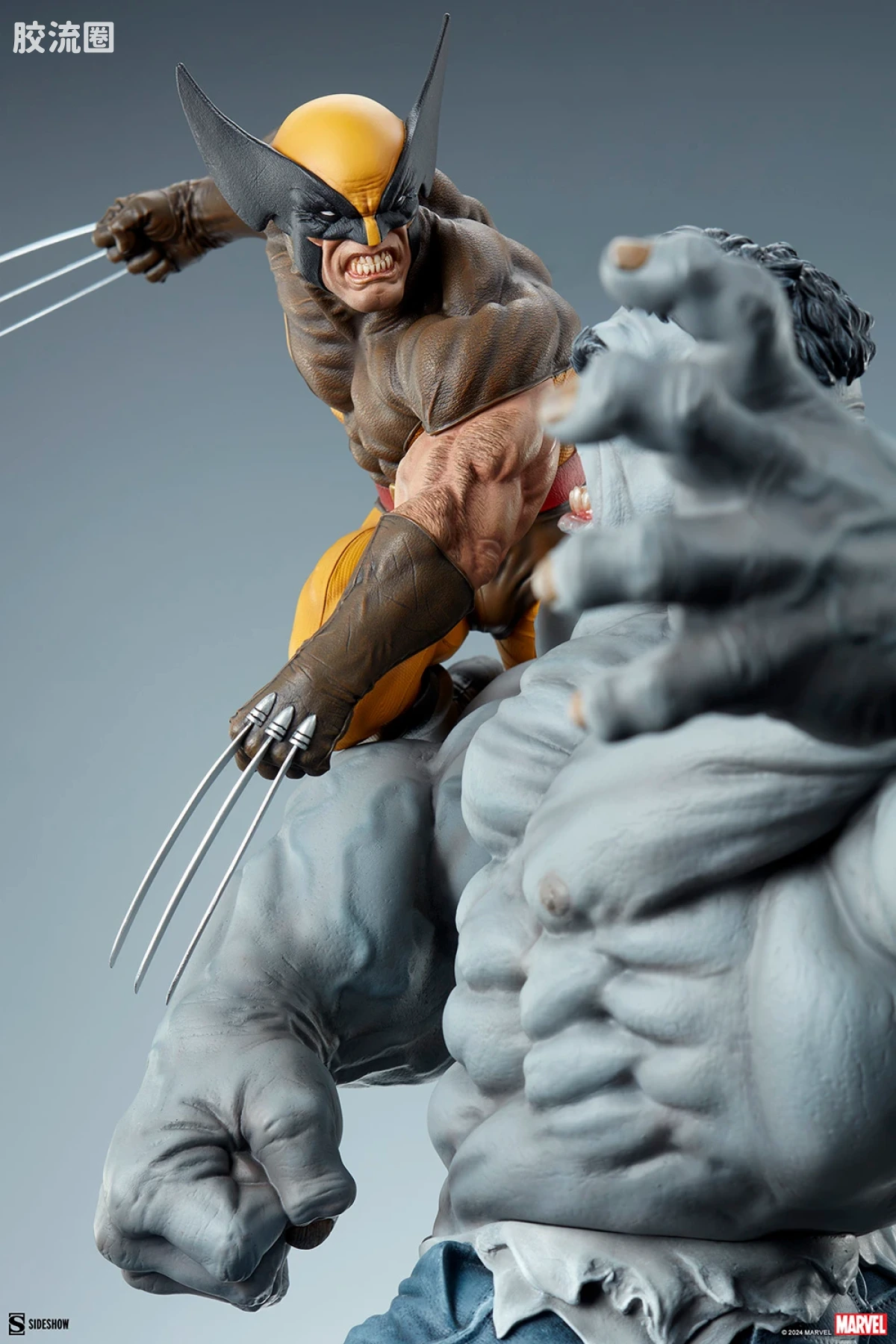 sideshow静态模型系列 Maquette 灰浩克 vs 金刚狼 - 图片