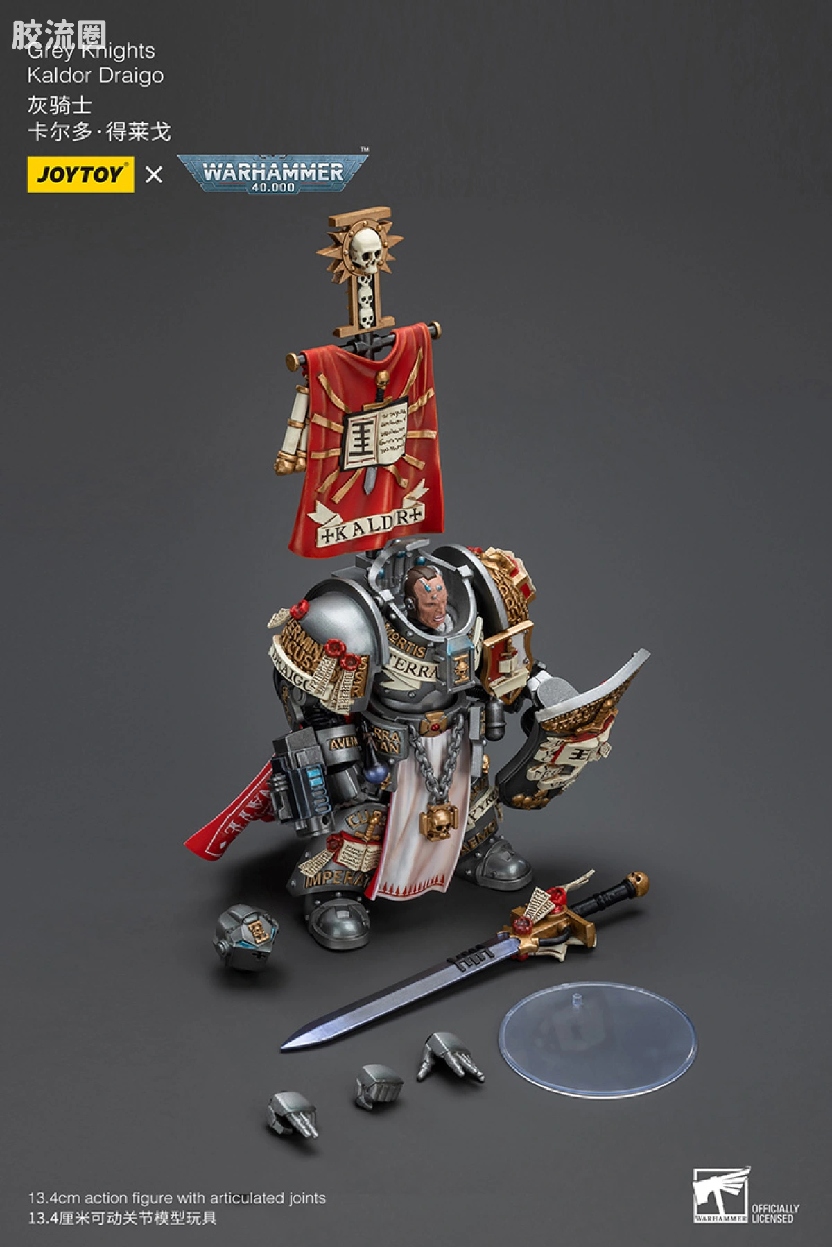 JOYTOY x 战锤40K 灰骑士 审判庭 灰骑士领主 拽哥（卡尔多.德莱格） - 图片