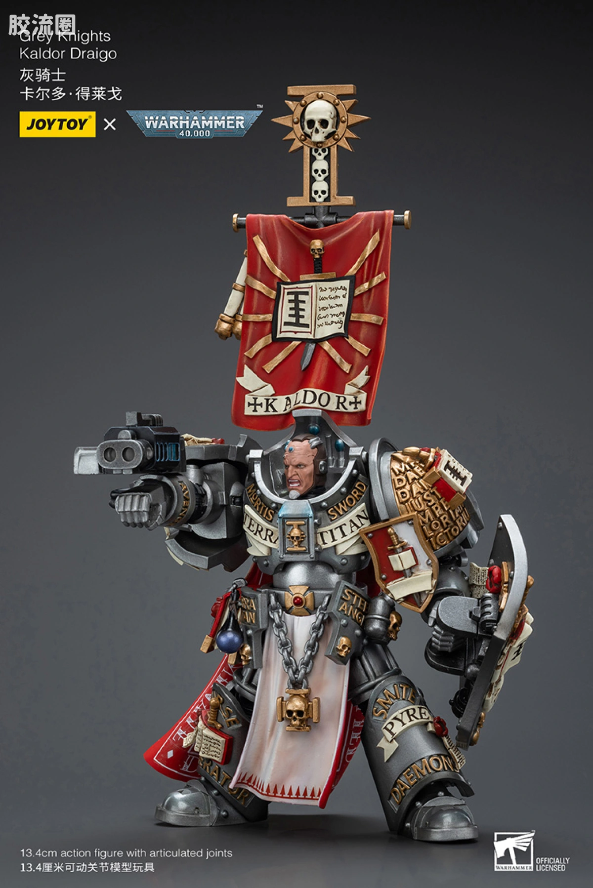 JOYTOY x 战锤40K 灰骑士 审判庭 灰骑士领主 拽哥（卡尔多.德莱格） - 图片
