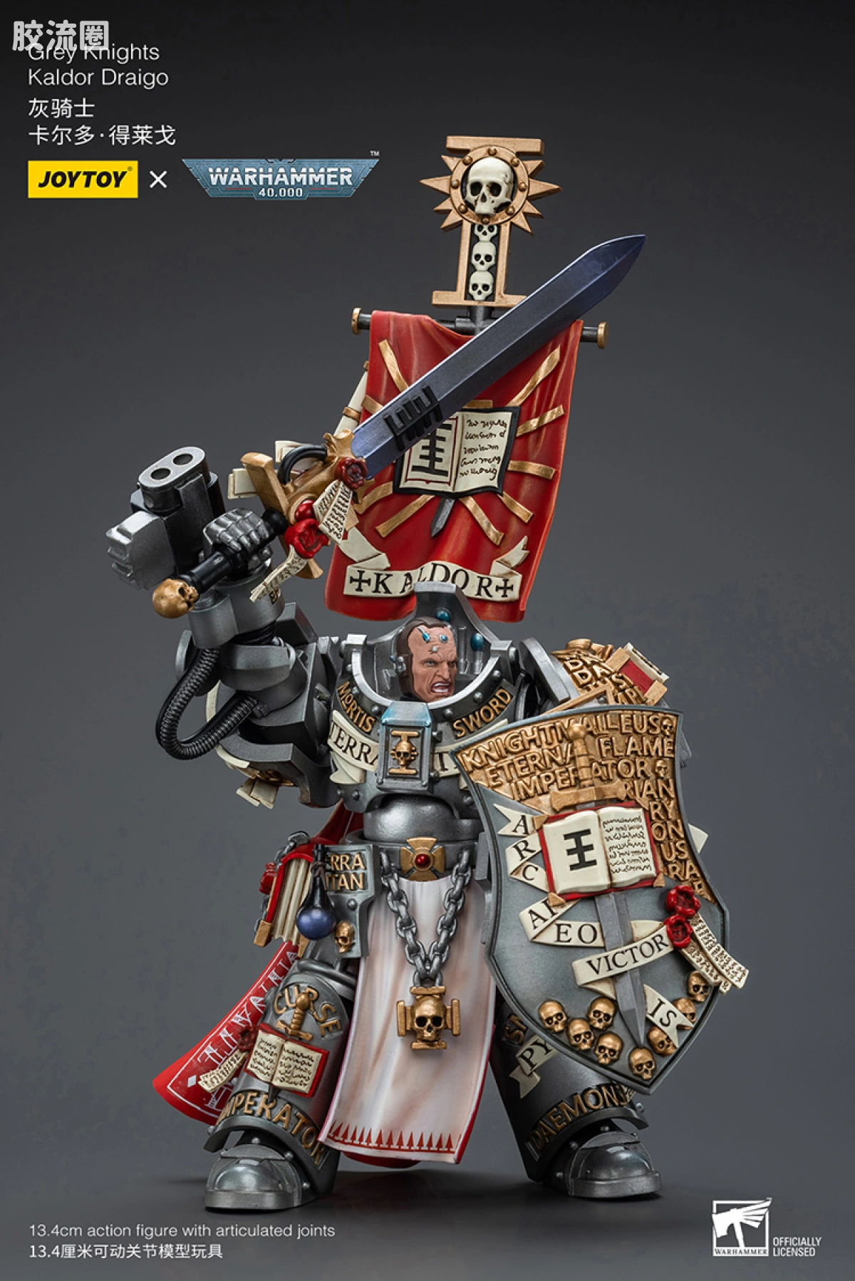 JOYTOY x 战锤40K 灰骑士 审判庭 灰骑士领主 拽哥（卡尔多.德莱格） - 图片