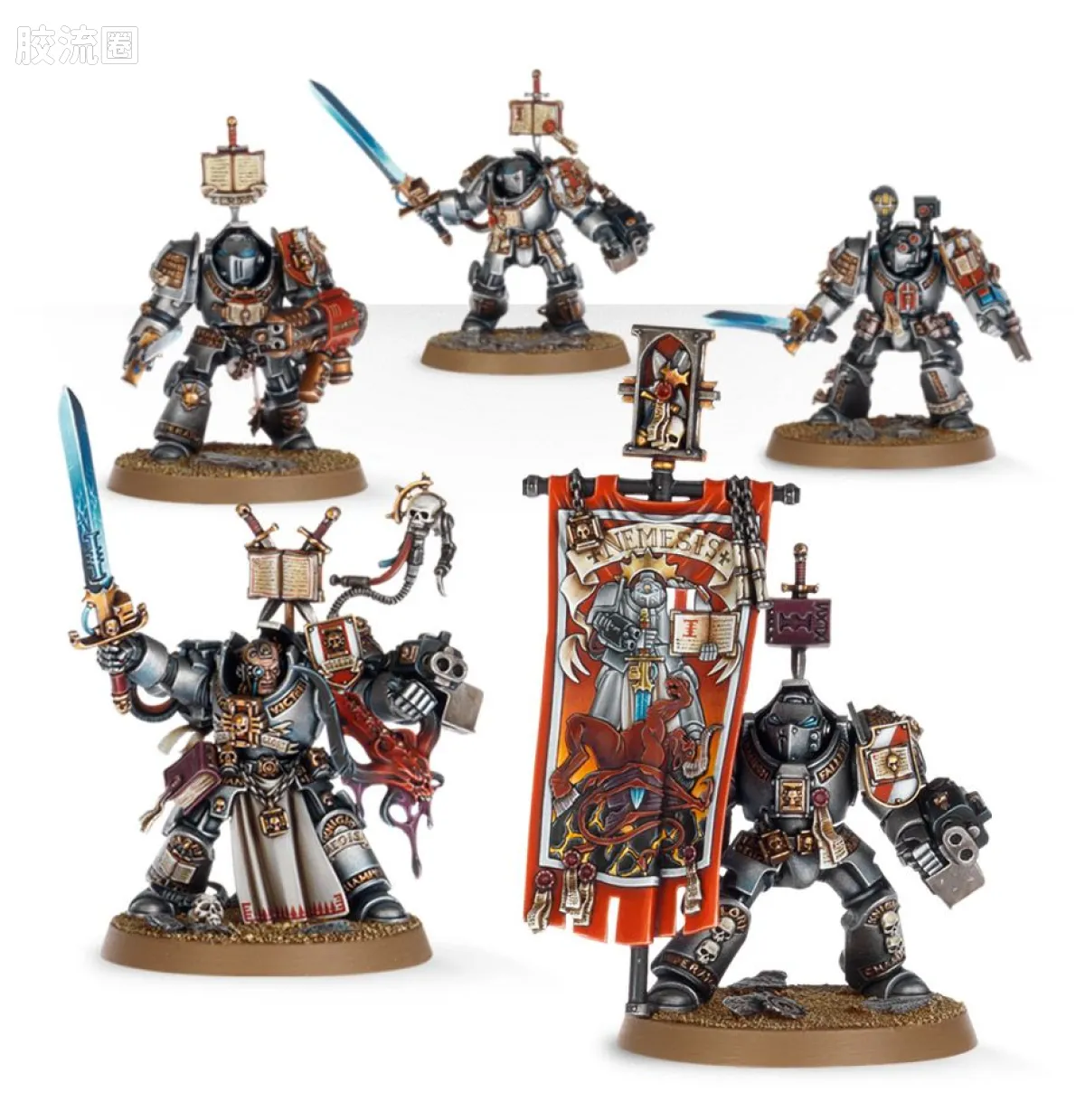 战锤40K Grey Knights 灰骑士 5版 圣骑士小队 - 图片