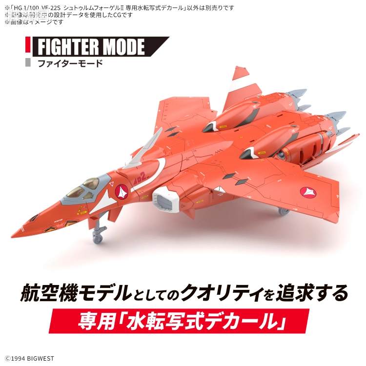 万代模型配件综合 综合类水贴纸 VF-22S 雨燕II专用水贴 - 图片