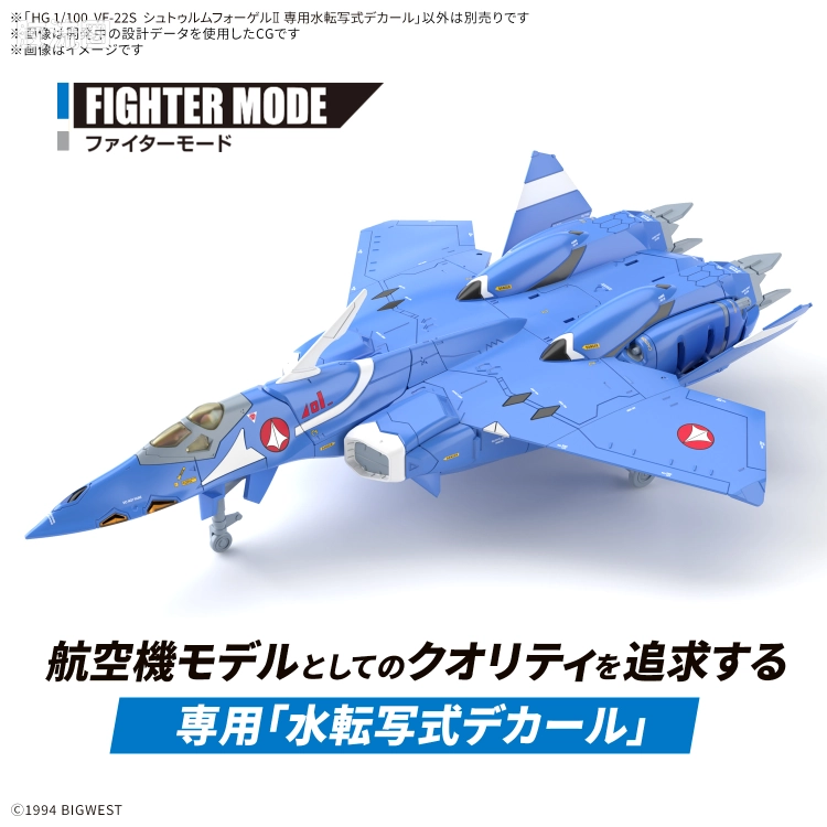 万代模型配件综合 综合类水贴纸 VF-22S 雨燕II专用水贴 - 图片