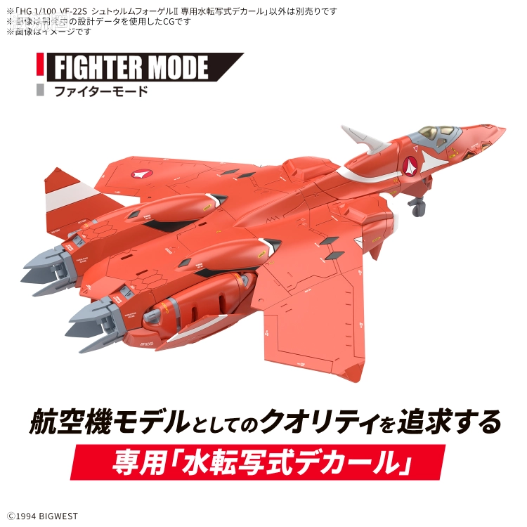 万代模型配件综合 综合类水贴纸 VF-22S 雨燕II专用水贴 - 图片