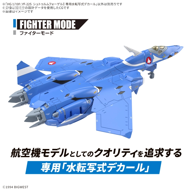 万代模型配件综合 综合类水贴纸 VF-22S 雨燕II专用水贴 - 图片