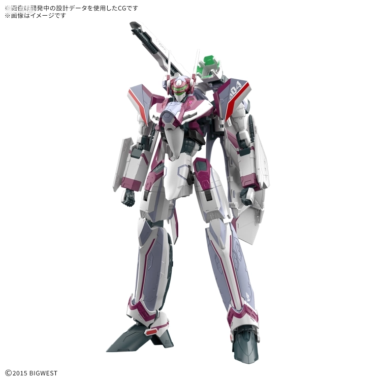 万代超时空要塞系列拼装模型 HG 1/100系列 VF-31C 齐格飞(米拉洁·法莉娜·吉纳斯机) - 图片