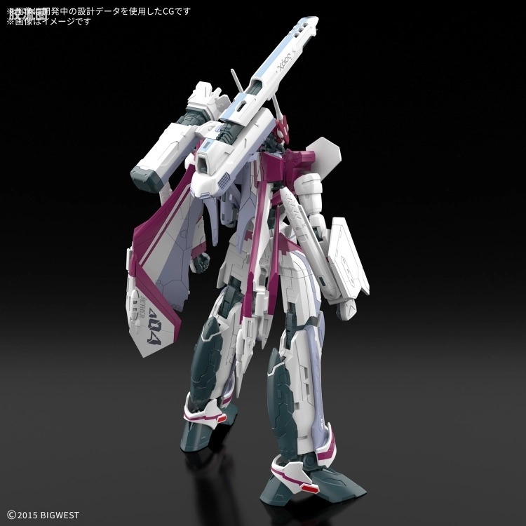 万代超时空要塞系列拼装模型 HG 1/100系列 VF-31C 齐格飞(米拉洁·法莉娜·吉纳斯机) - 图片