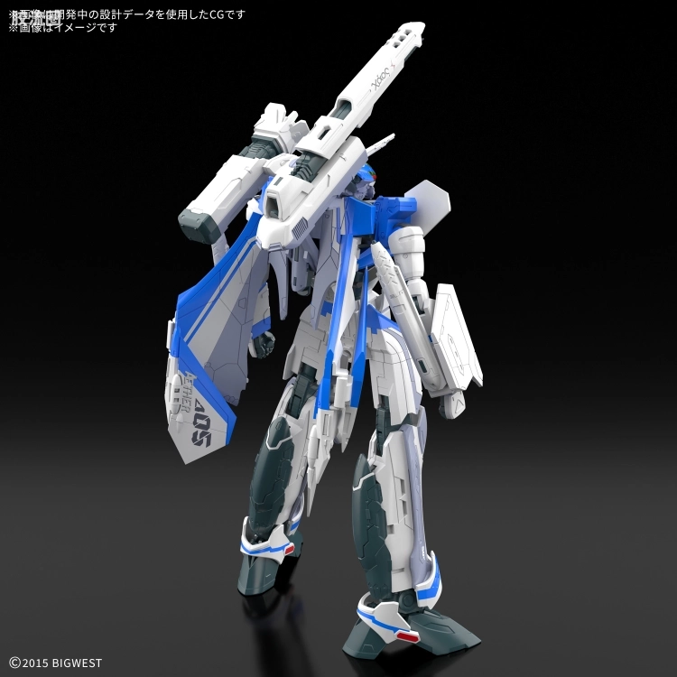 万代超时空要塞系列拼装模型 HG 1/100系列 VF-31J 齐格飞(疾风·因梅尔曼机) - 图片