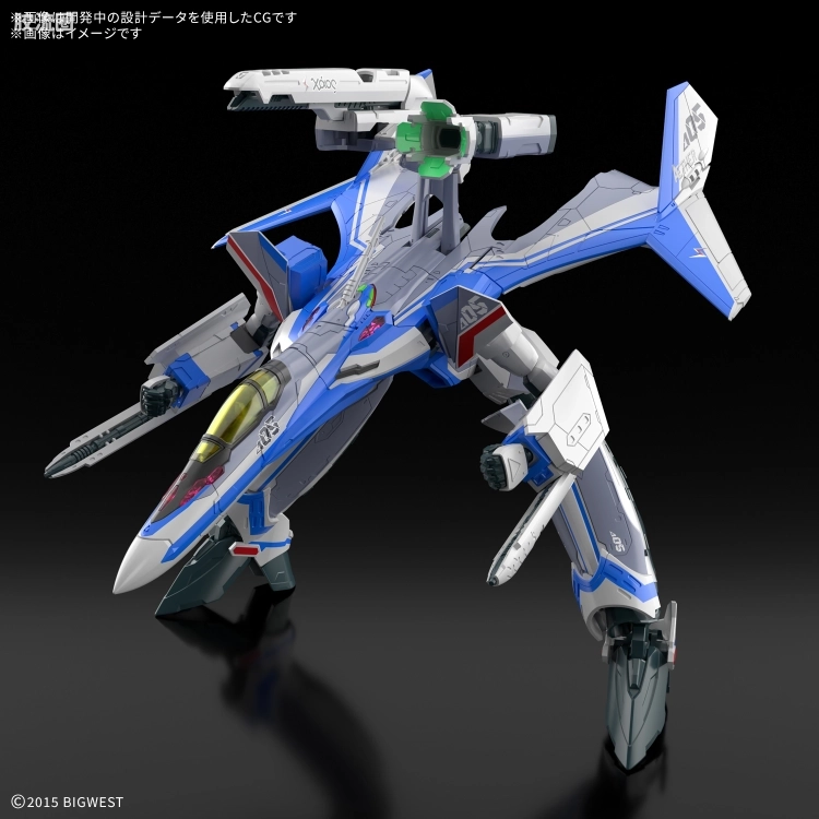 万代超时空要塞系列拼装模型 HG 1/100系列 VF-31J 齐格飞(疾风·因梅尔曼机) - 图片