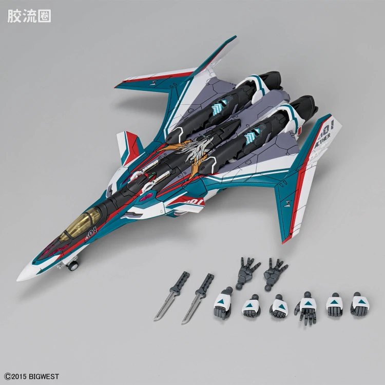 万代超时空要塞系列拼装模型 HG 1/100系列 HG 1/100 VF-31S SIEGFRIED (ARAD MÖLDERS USE) 豪华套装 - 图片