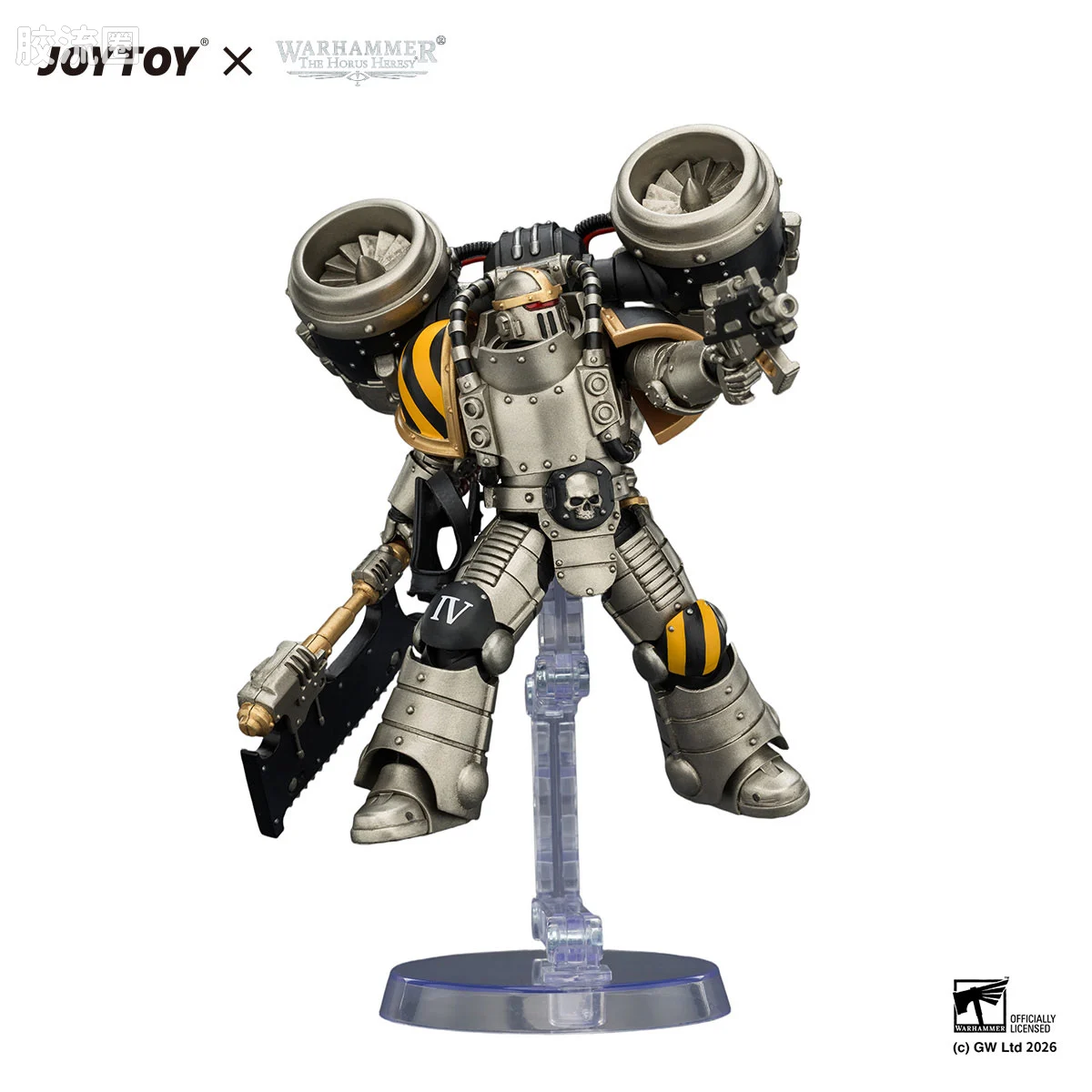 JOYTOY x 战锤40K null HH钢铁勇士 MK2突击军团士兵2 重型链锯斧和爆矢枪