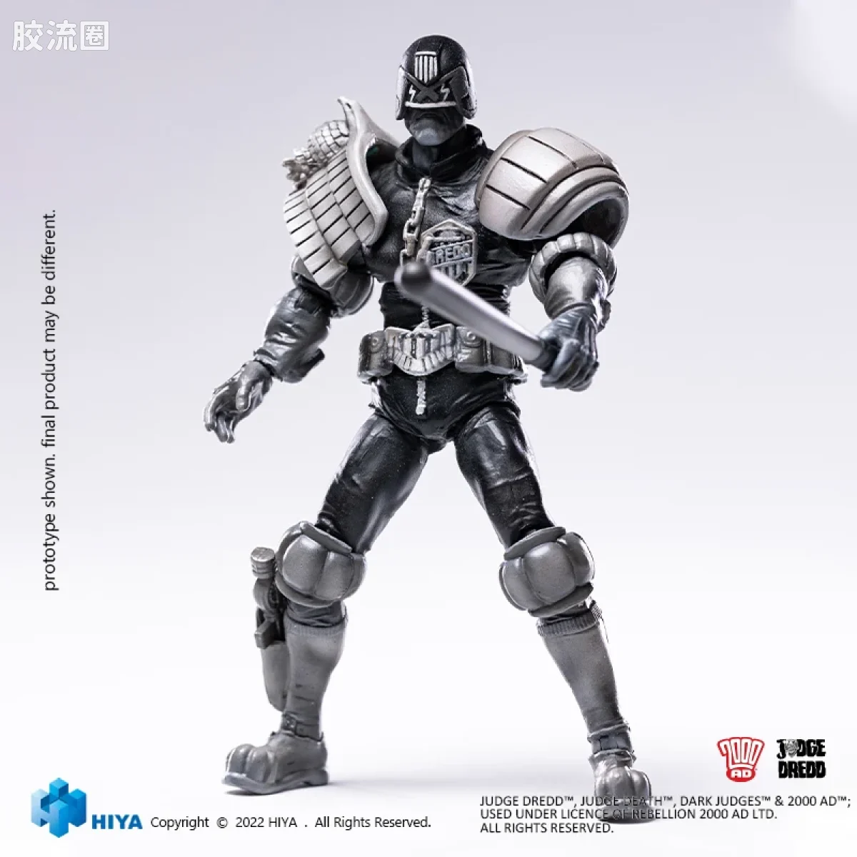Hiya Toys/海雅 漫画 特警判官2000AD 德雷德法官 黑白版 - 图片