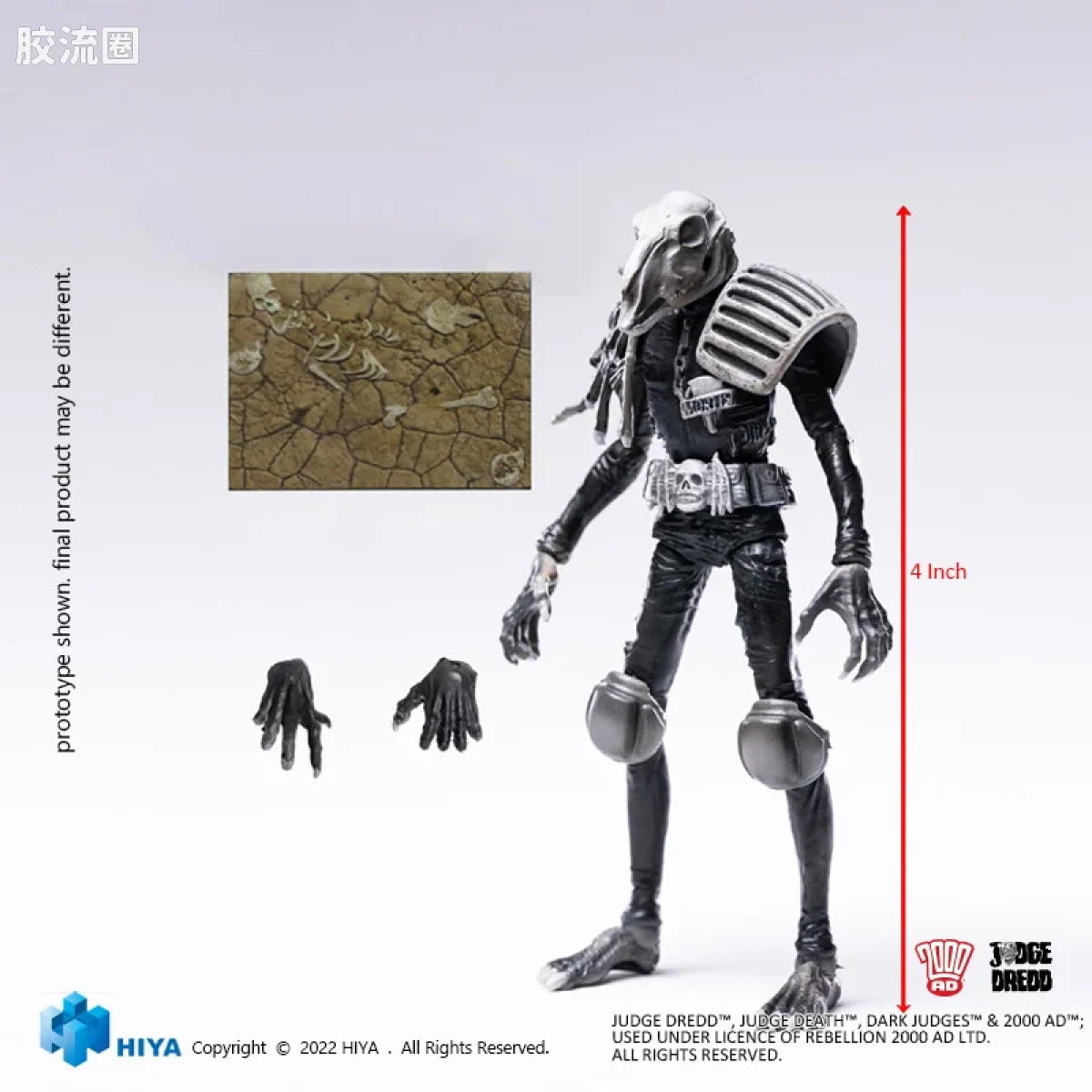 Hiya Toys/海雅 漫画 特警判官2000AD 尸灵判官 黑白版 - 图片