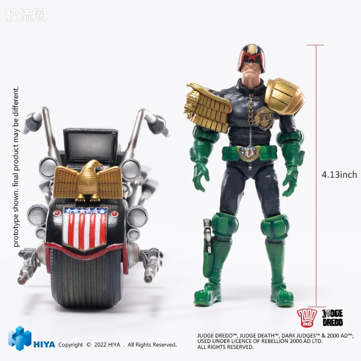 Hiya Toys/海雅 漫画 特警判官2000AD 德雷德&法王机车 - 图片