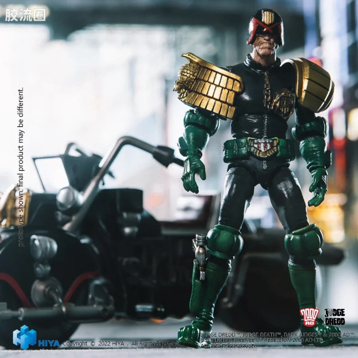 Hiya Toys/海雅 漫画 特警判官2000AD 德雷德&法王机车 - 图片