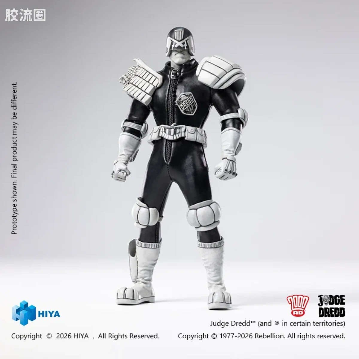 Hiya Toys/海雅 漫画 特警判官2000AD 判官德雷德 黑白版 - 图片