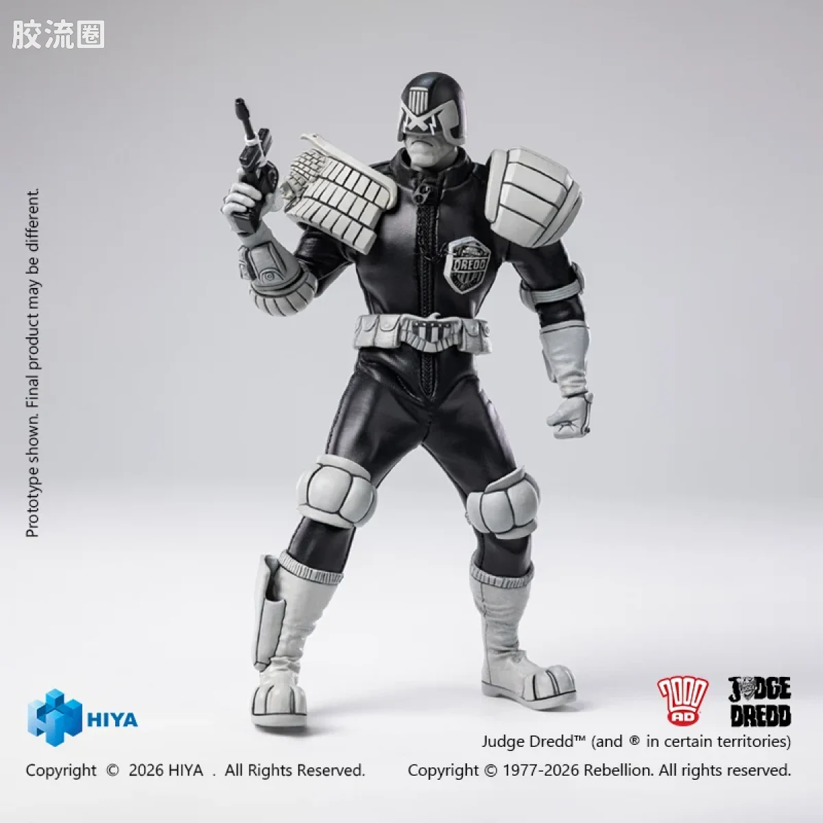 Hiya Toys/海雅 漫画 特警判官2000AD 判官德雷德 黑白版 - 图片