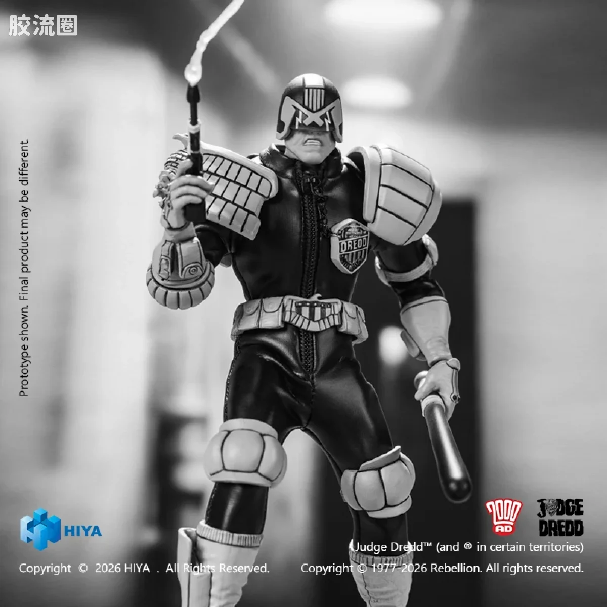 Hiya Toys/海雅 漫画 特警判官2000AD 判官德雷德 黑白版 - 图片