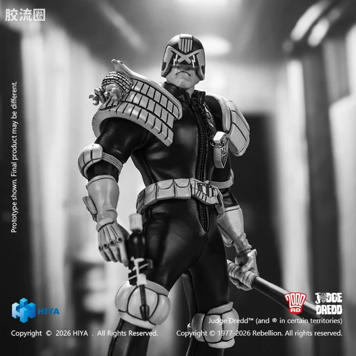 Hiya Toys/海雅 漫画 特警判官2000AD 判官德雷德 黑白版 - 图片
