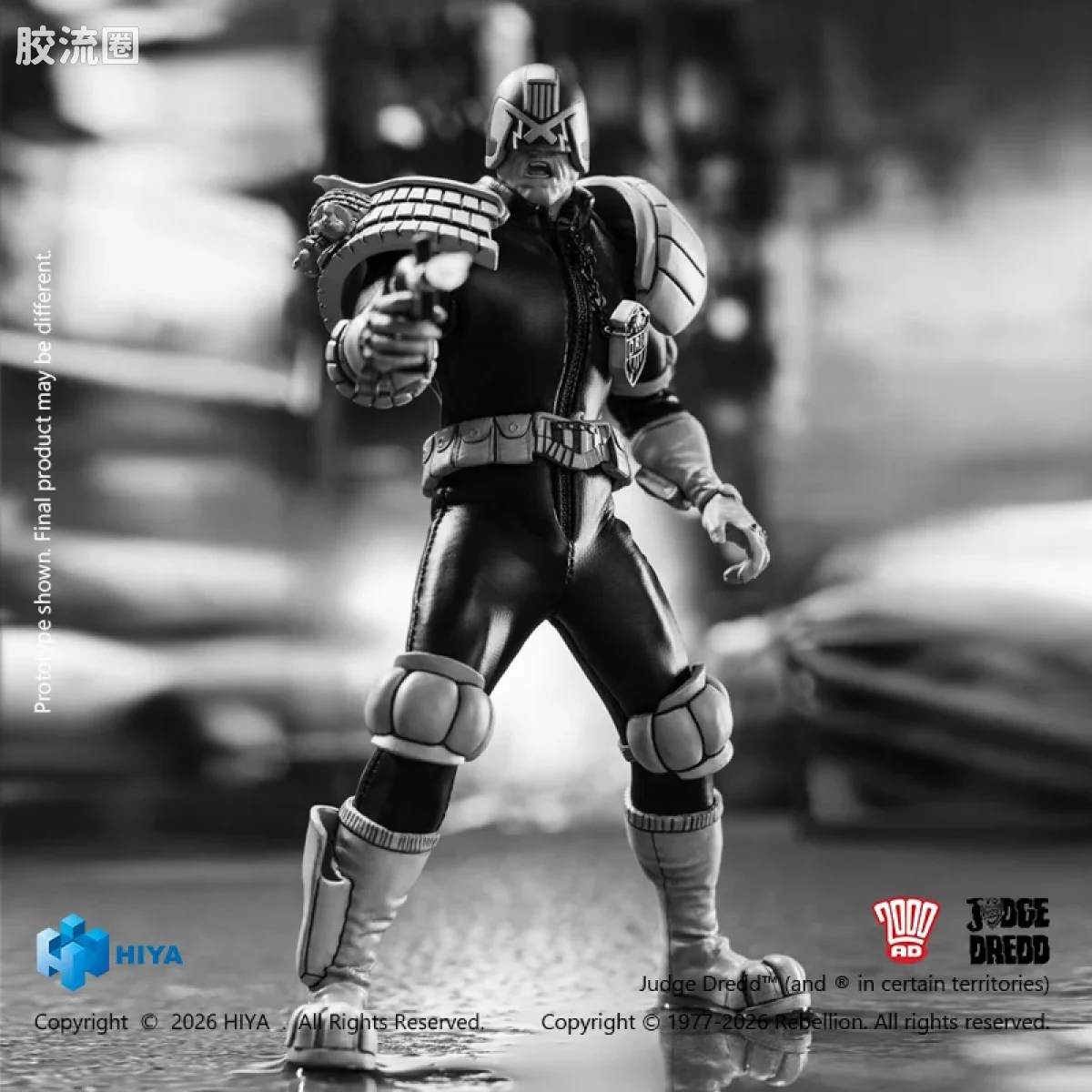 Hiya Toys/海雅 漫画 特警判官2000AD 判官德雷德 黑白版 - 图片