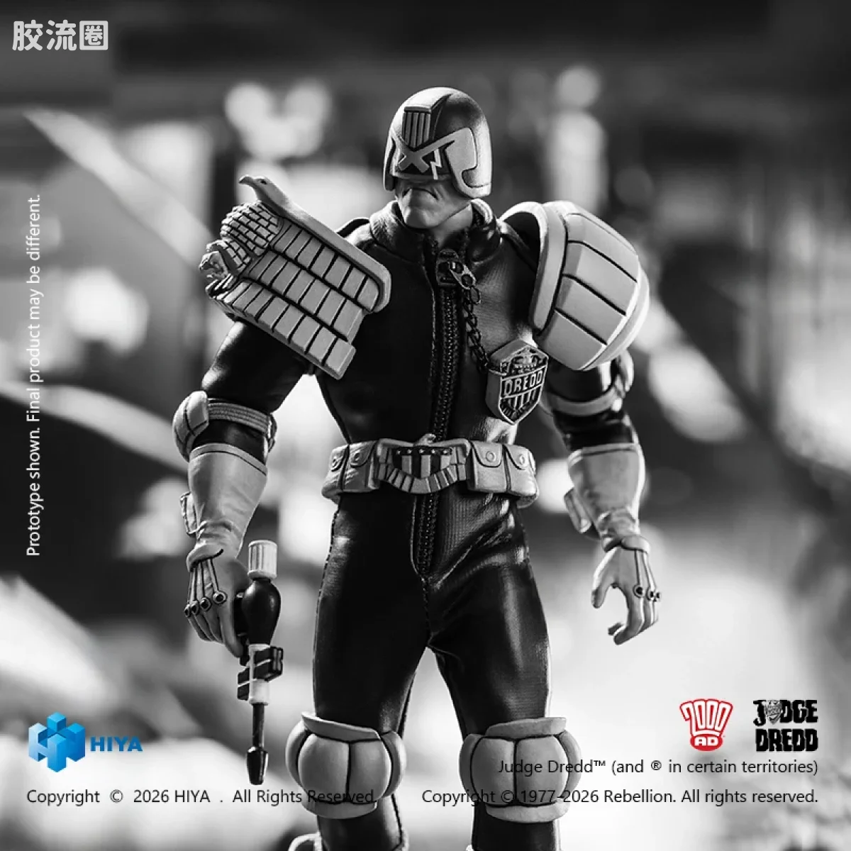Hiya Toys/海雅 漫画 特警判官2000AD 判官德雷德 黑白版 - 图片