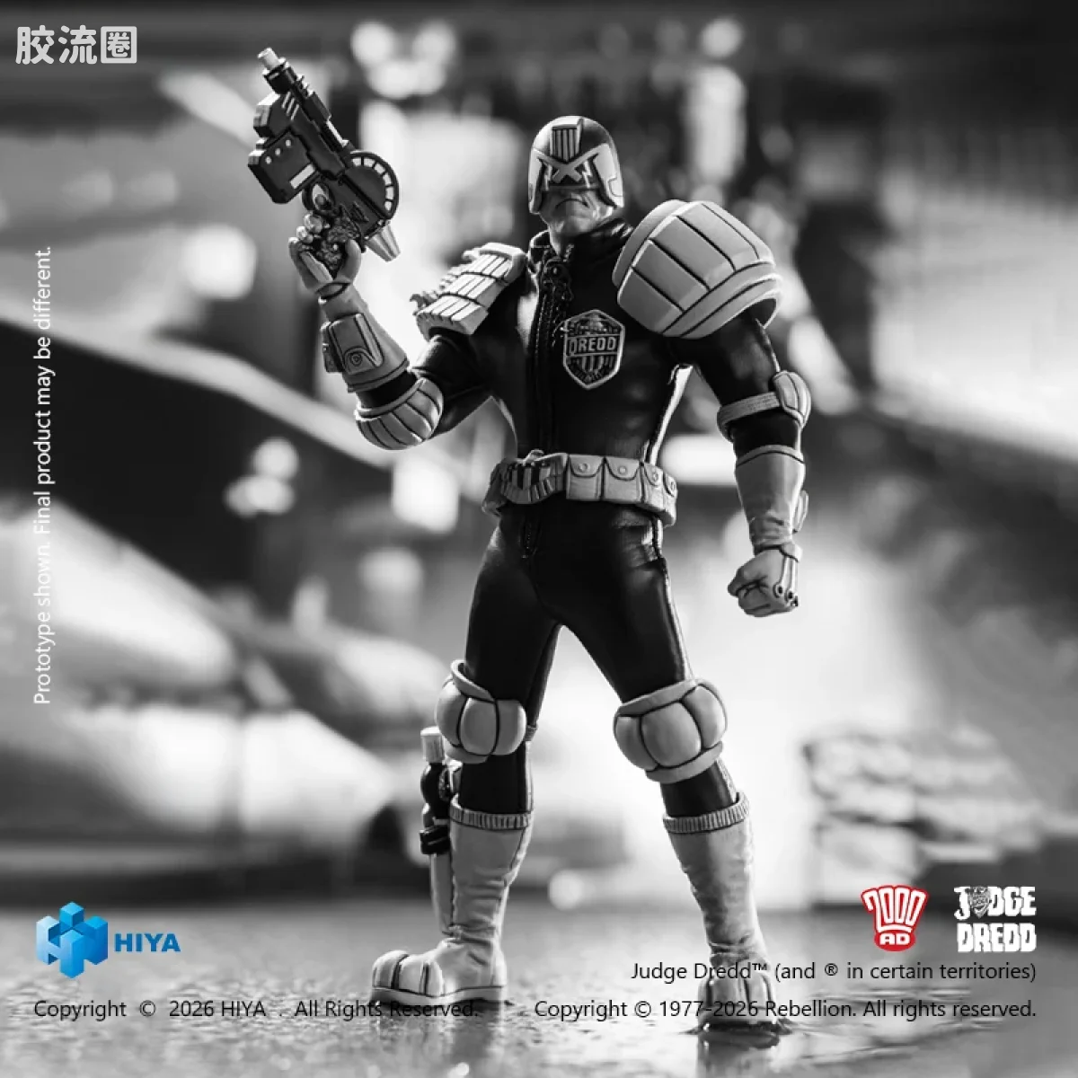 Hiya Toys/海雅 漫画 特警判官2000AD 判官德雷德 黑白版 - 图片