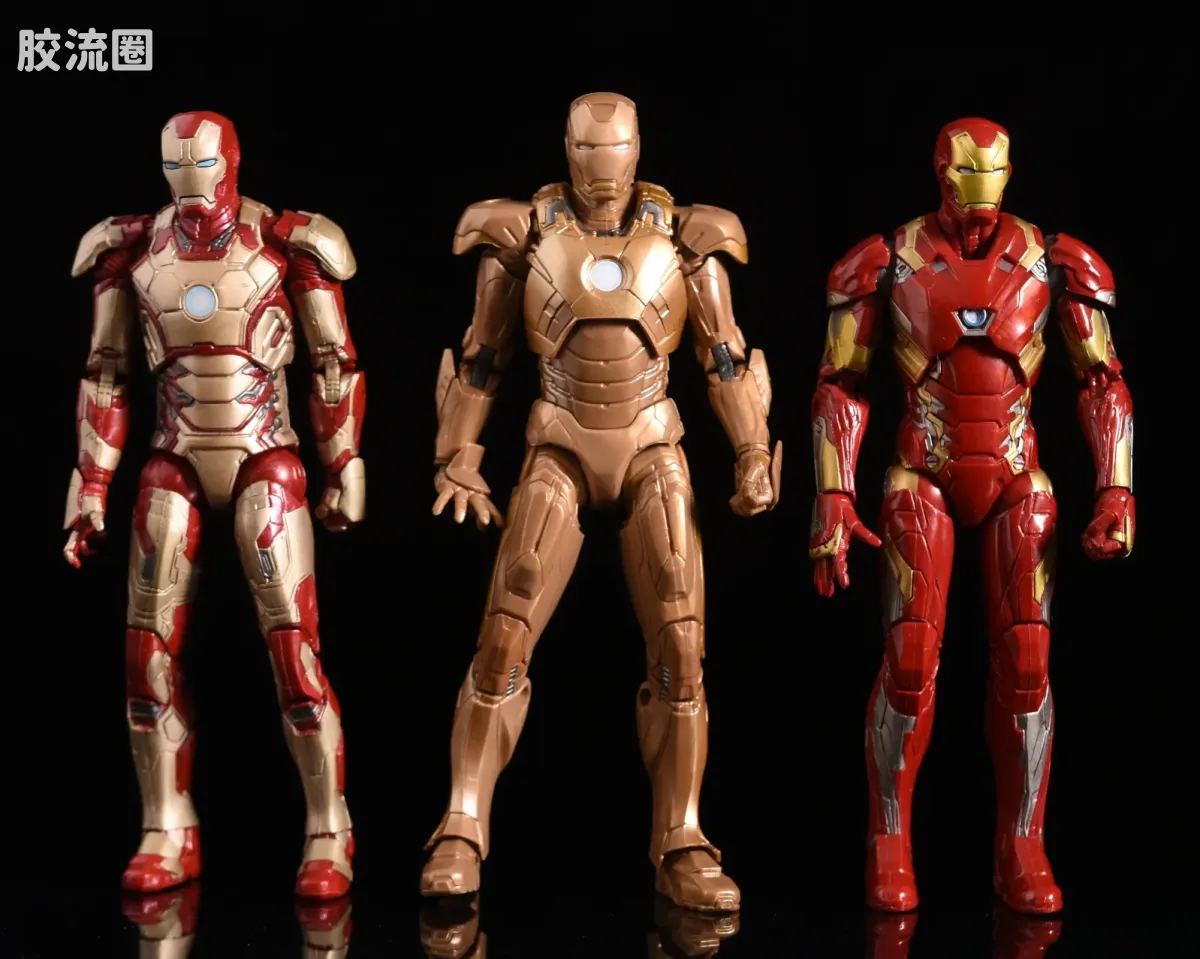 Marvel Legends/漫威传奇 可动人偶系列 漫威:无限传奇系列 电影 钢铁侠3 哈皮&钢铁侠mk21双人套 - 图片
