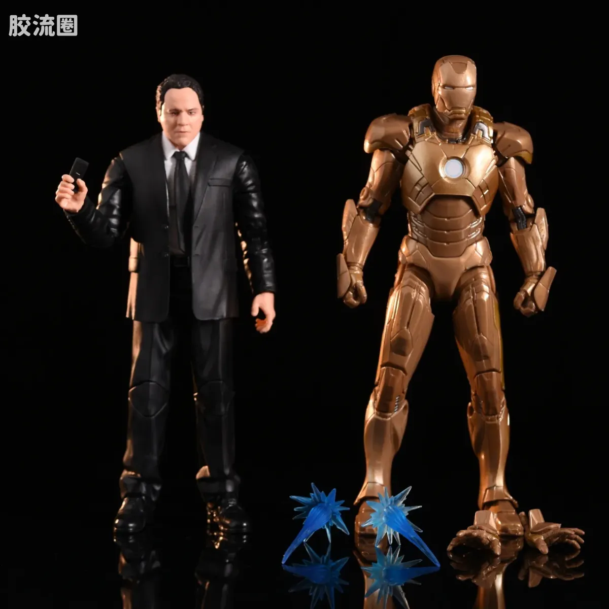 Marvel Legends/漫威传奇 可动人偶系列 漫威:无限传奇系列 电影 钢铁侠3 哈皮&钢铁侠mk21双人套 - 图片