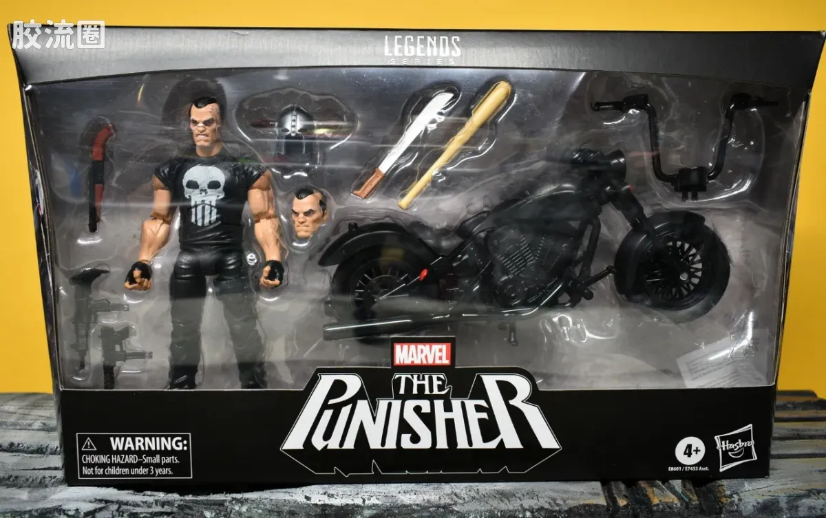 Marvel Legends/漫威传奇 可动人偶系列 人与载具 惩罚者与摩托车 - 图片