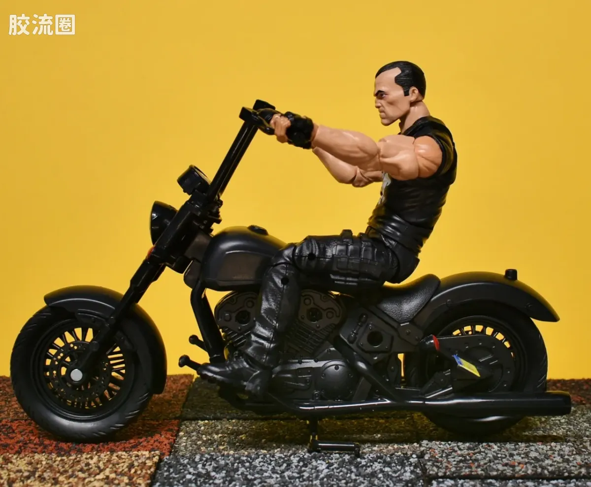 Marvel Legends/漫威传奇 可动人偶系列 人与载具 惩罚者与摩托车 - 图片