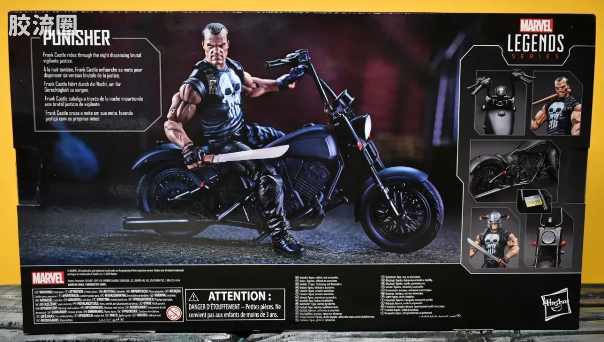 Marvel Legends/漫威传奇 可动人偶系列 人与载具 惩罚者与摩托车 - 图片