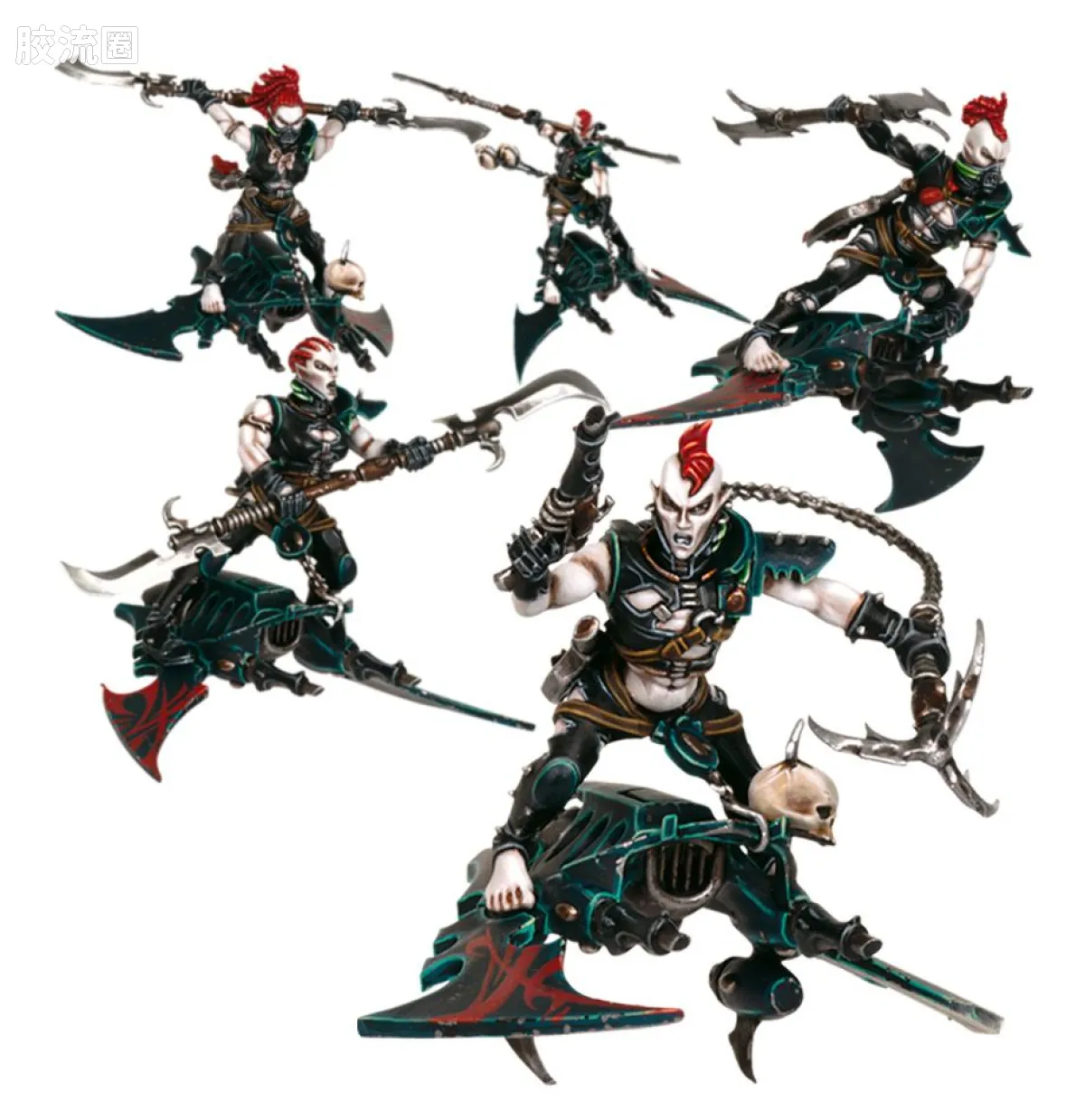 战锤40K Drukhari 黑暗灵族 5版 滑板暴徒 - 图片