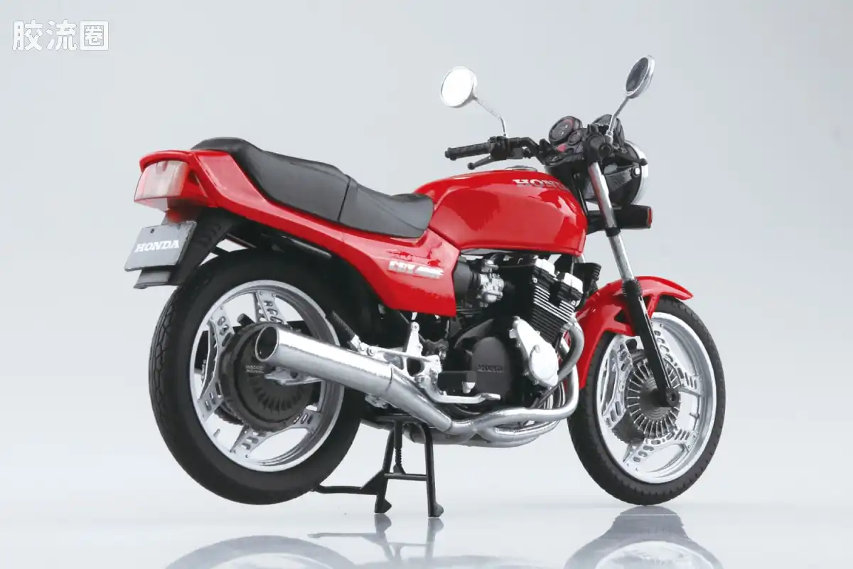 青岛社成品车系列 1/12 成品摩托车 本田 CBX400F （蒙扎红） - 图片