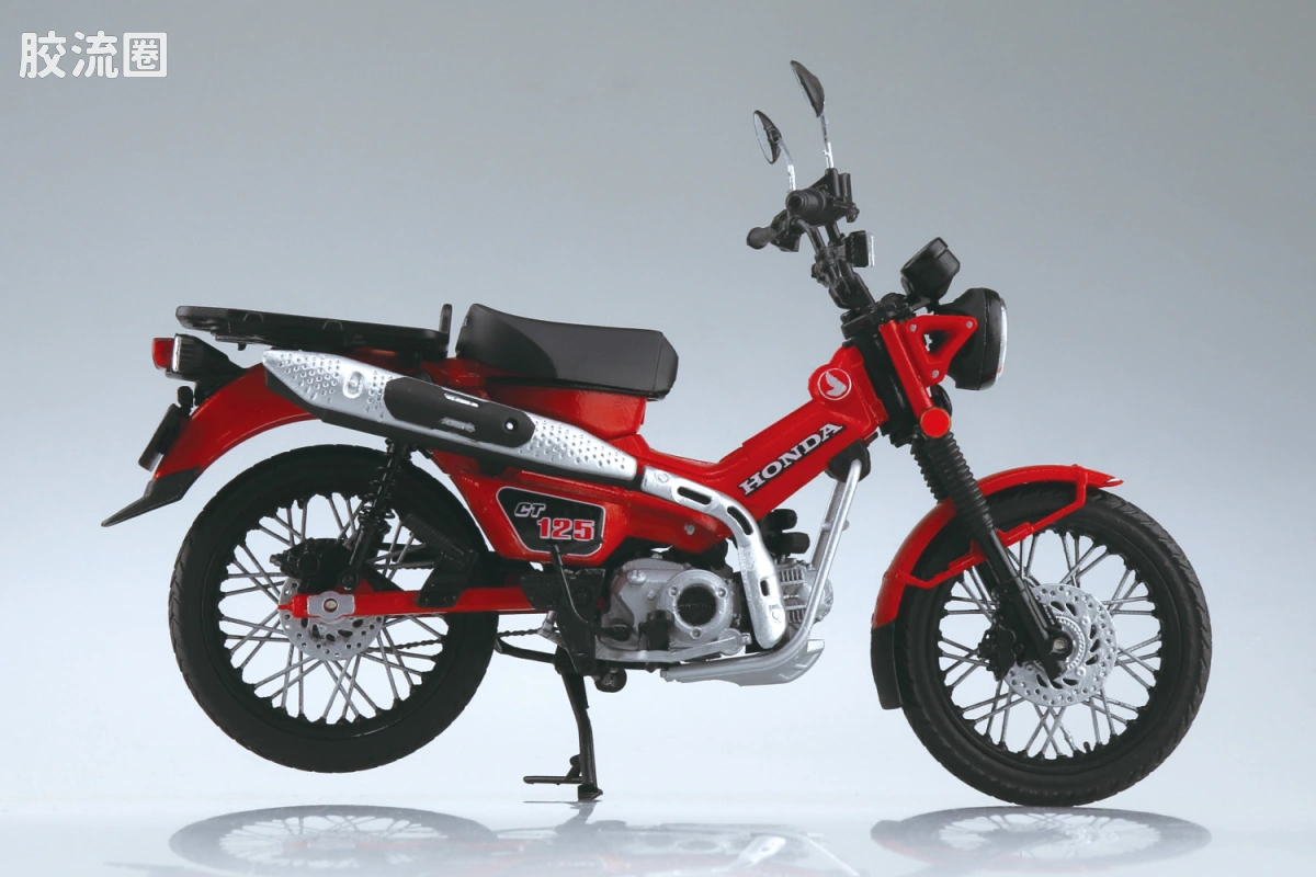 青岛社成品车系列 1/12 成品摩托车 本田 CT125 猎人幼兽 （辉光红） - 图片