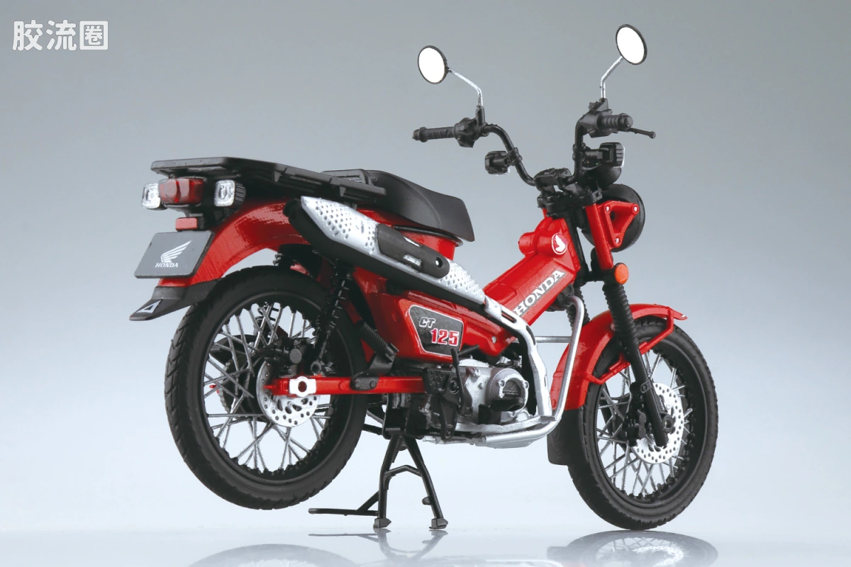 青岛社成品车系列 1/12 成品摩托车 本田 CT125 猎人幼兽 （辉光红） - 图片