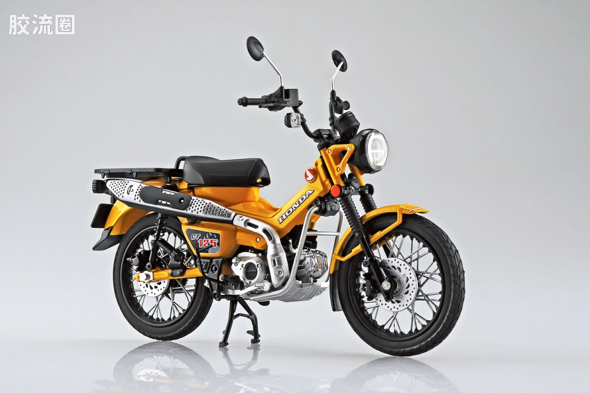 青岛社成品车系列 1/12 成品摩托车 本田 CT125 猎人幼兽 （ 姜黄） - 图片