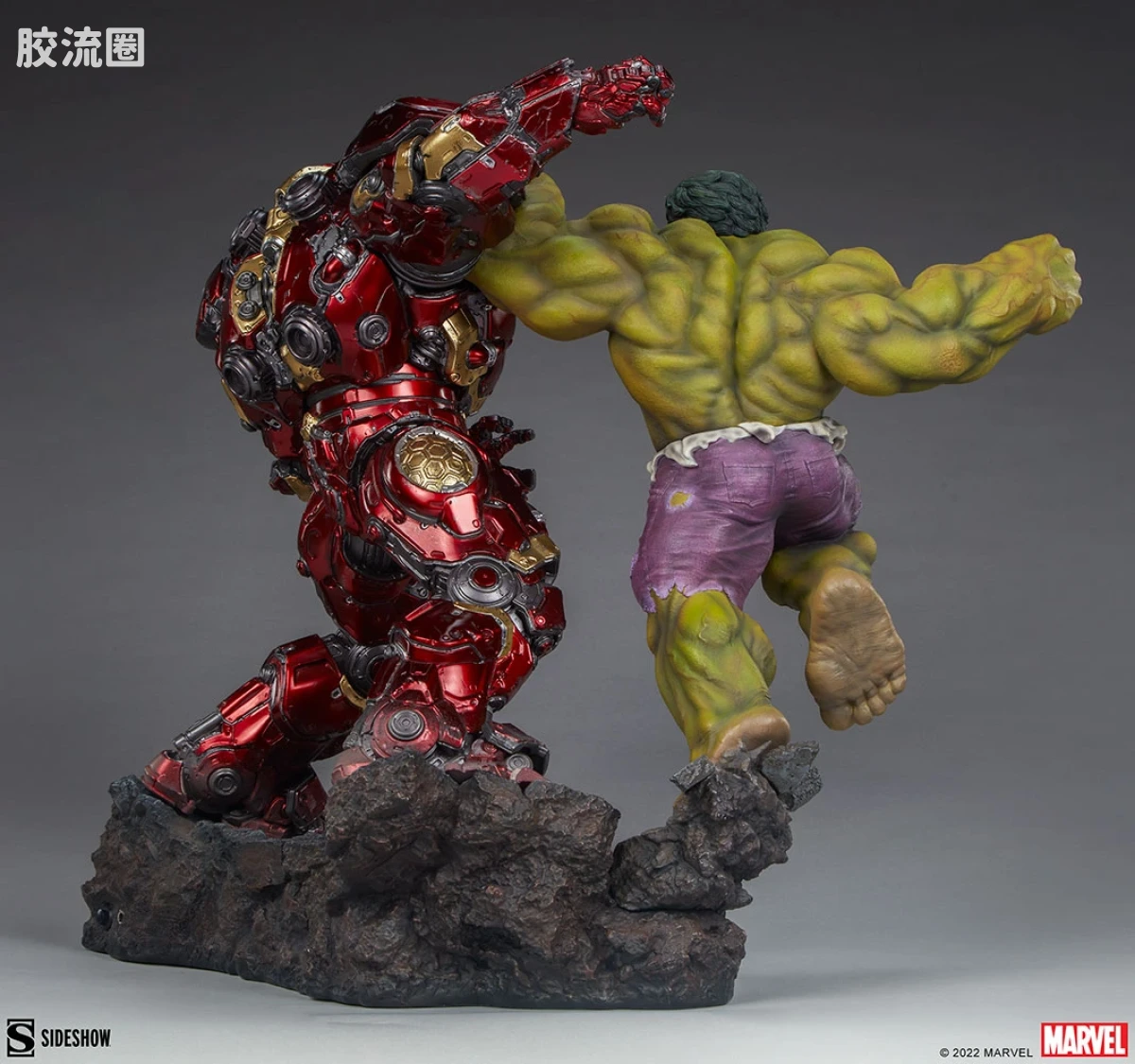 sideshow静态模型系列 Maquette Marvel 绿巨人对反浩克装甲 - 图片