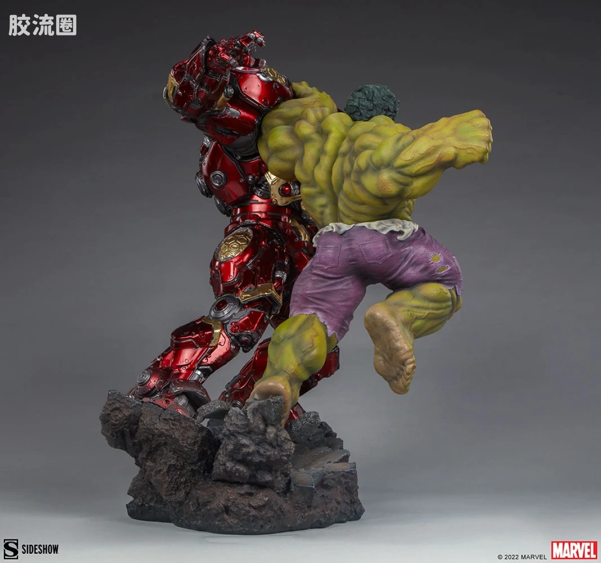 sideshow静态模型系列 Maquette Marvel 绿巨人对反浩克装甲 - 图片
