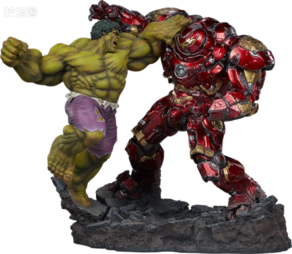 sideshow静态模型系列 Maquette Marvel 绿巨人对反浩克装甲 - 图片