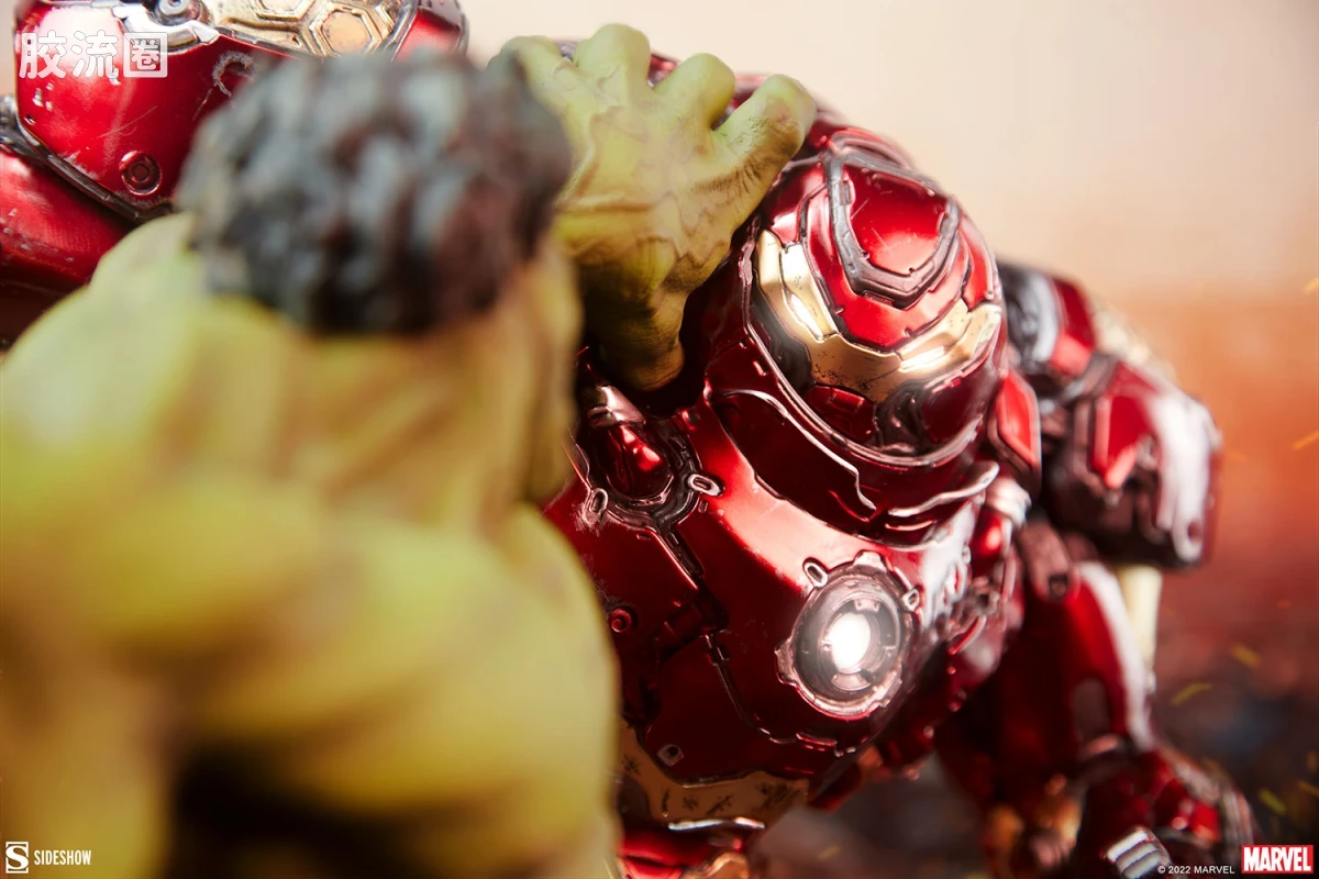 sideshow静态模型系列 Maquette Marvel 绿巨人对反浩克装甲 - 图片