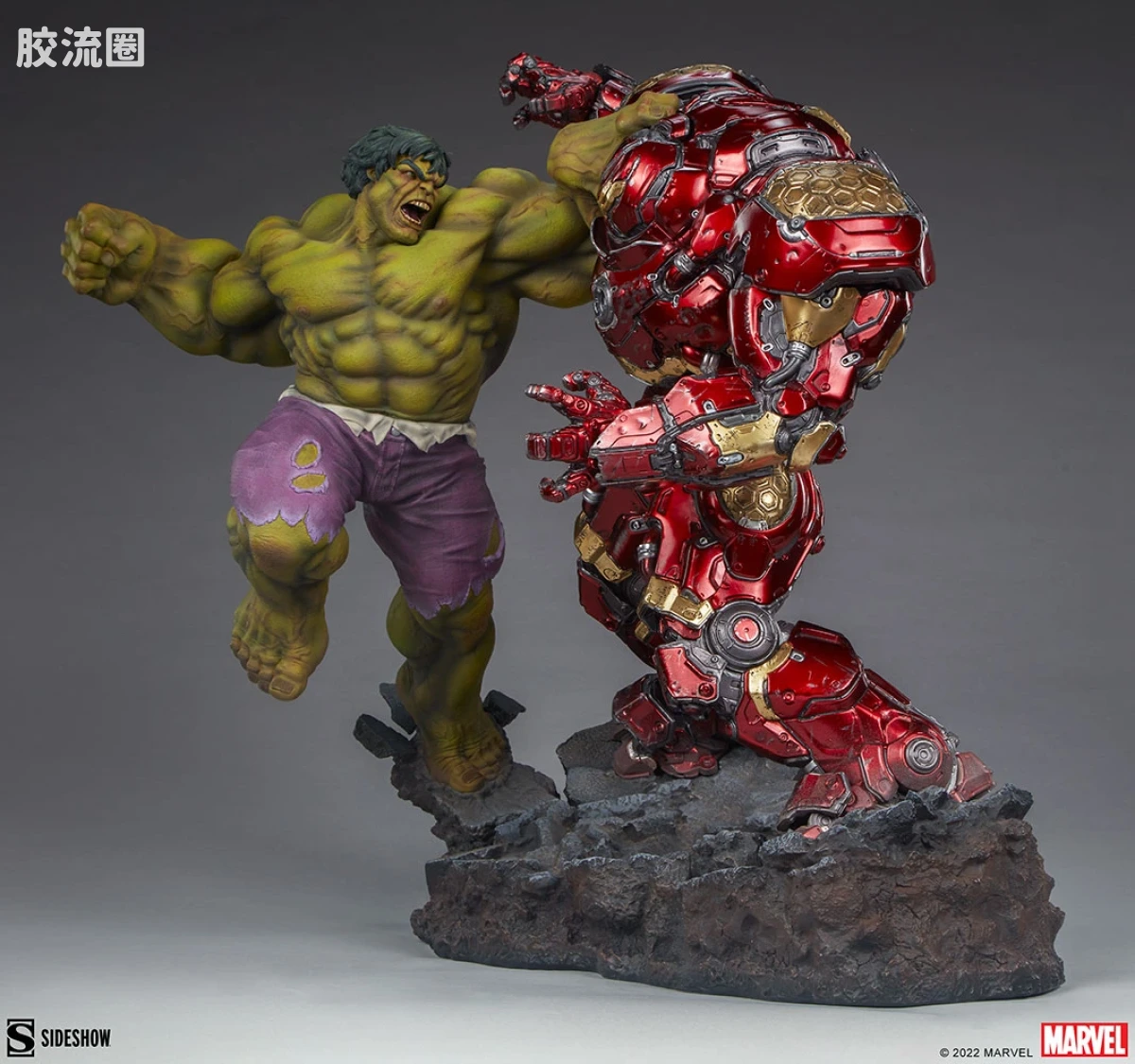 sideshow静态模型系列 Maquette Marvel 绿巨人对反浩克装甲 - 图片