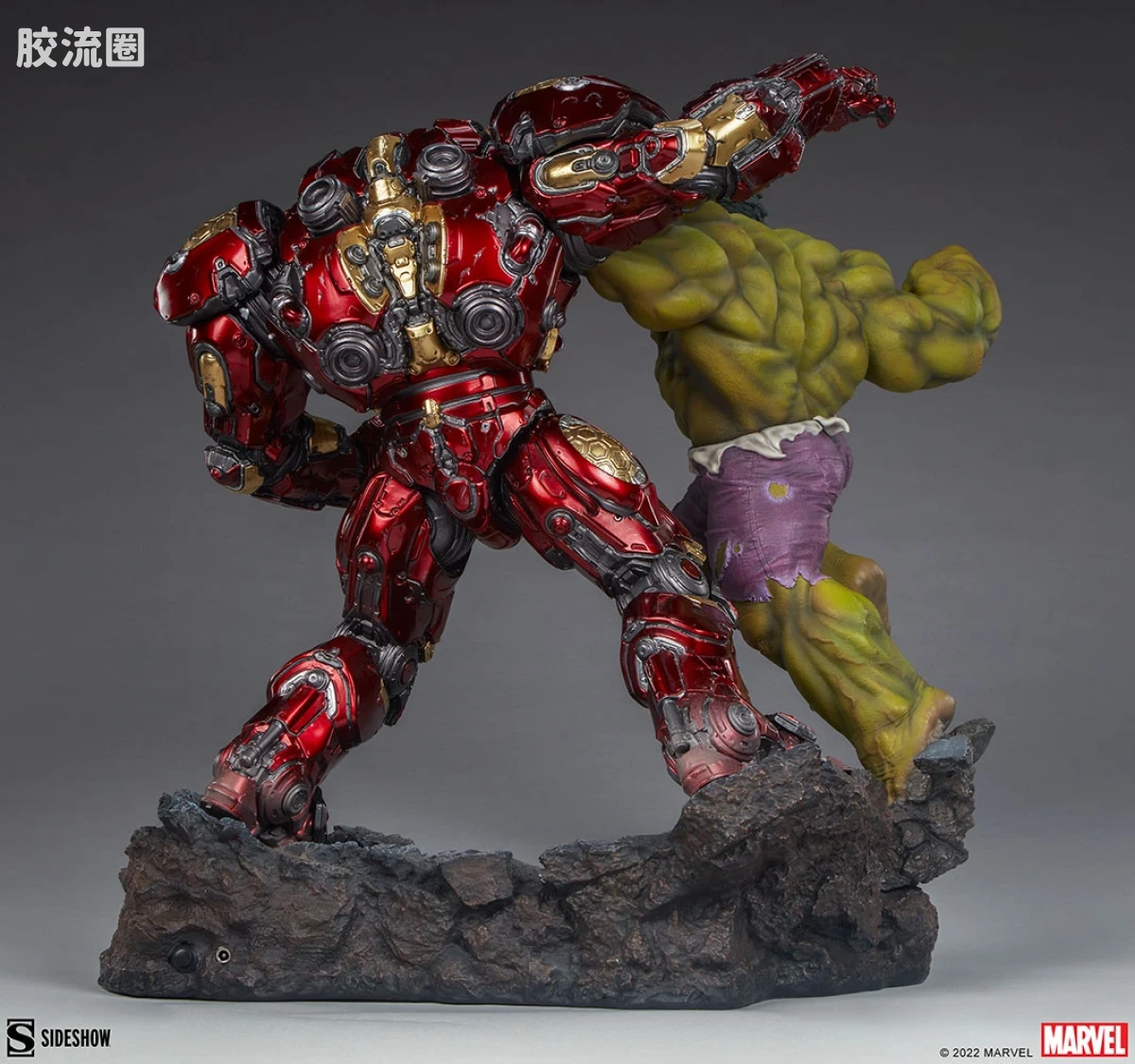 sideshow静态模型系列 Maquette Marvel 绿巨人对反浩克装甲 - 图片