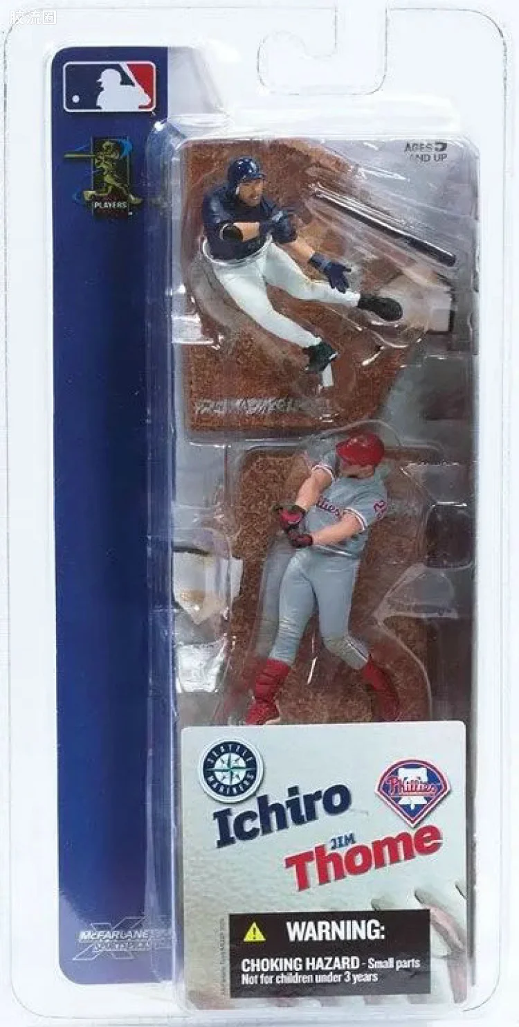 麦克法兰MLB棒球系列玩具 3寸系列第1代 ICHIRO/JIM THOME