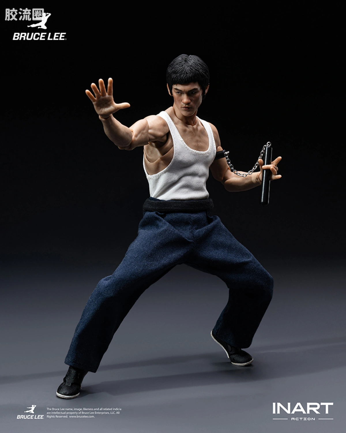 INART ACTION 普通版 INART Action-李小龙（功夫套装）1/12可动人偶 - 图片