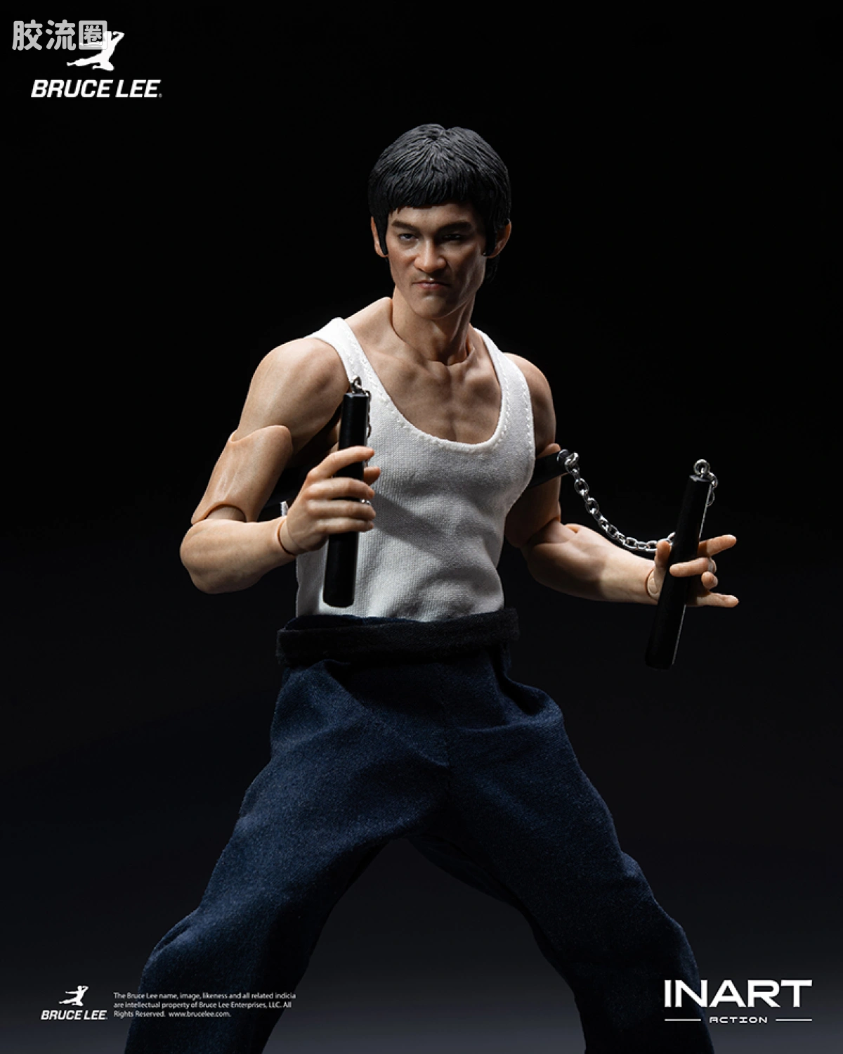 INART ACTION 普通版 INART Action-李小龙（功夫套装）1/12可动人偶 - 图片