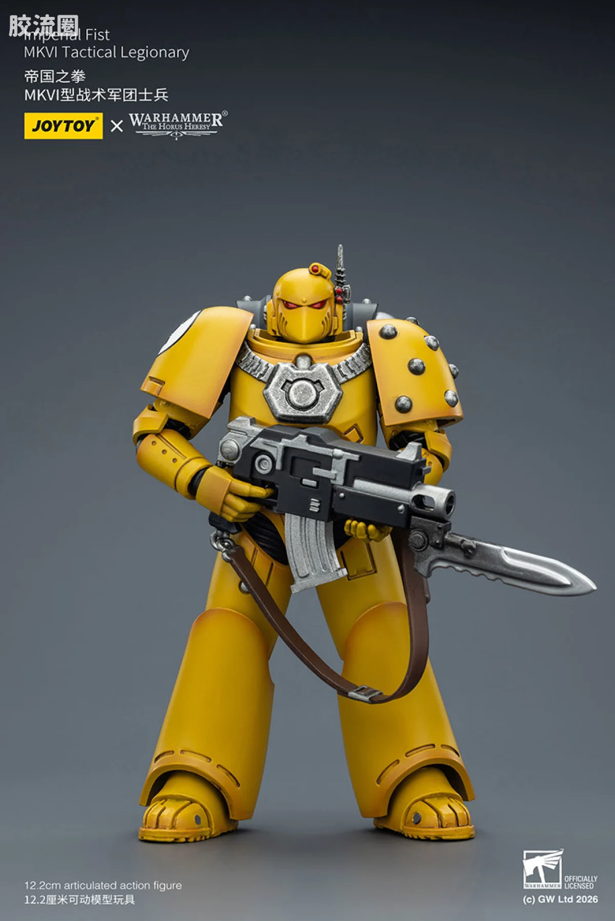 JOYTOY x 战锤40K 帝国之拳/黑色圣堂 HH帝国之拳 MK6型战术军团士兵 - 图片