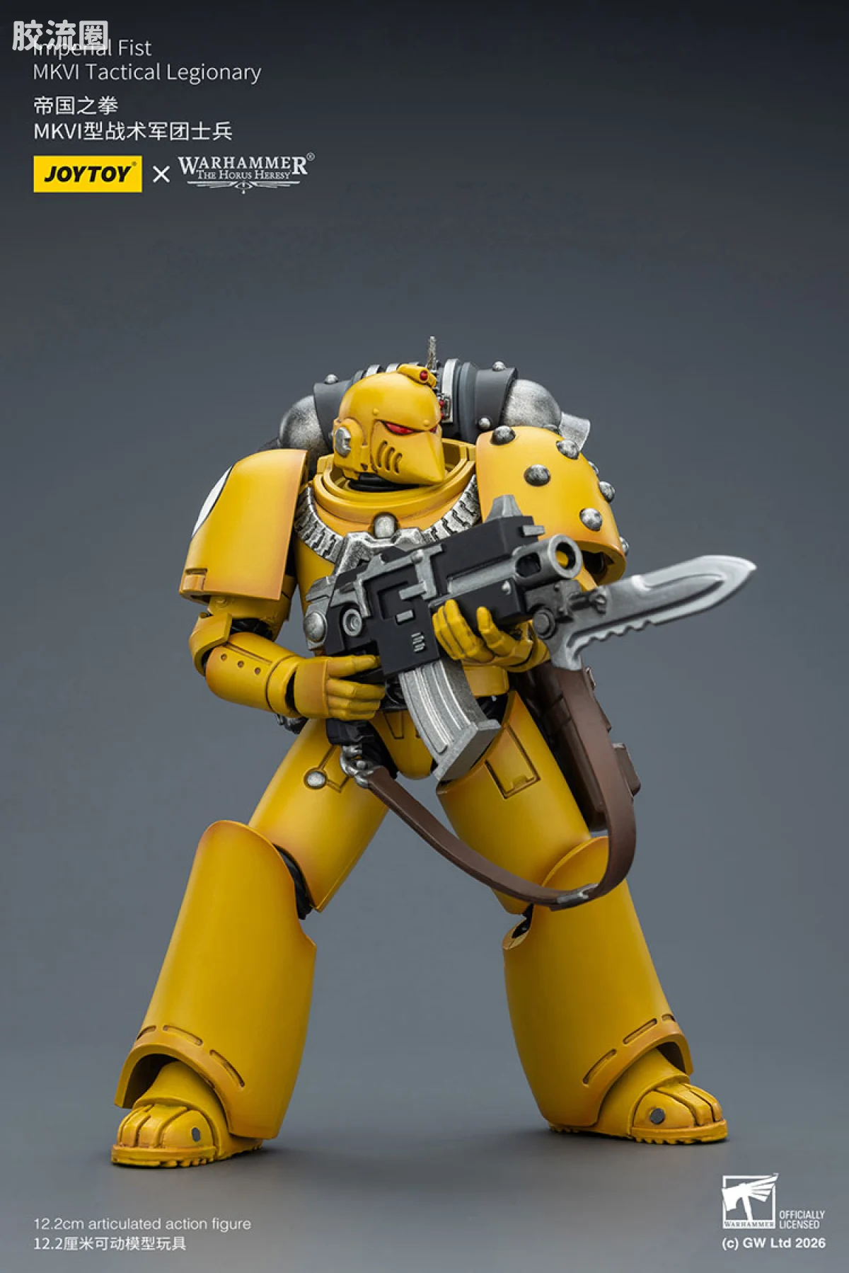 JOYTOY x 战锤40K 帝国之拳/黑色圣堂 HH帝国之拳 MK6型战术军团士兵 - 图片