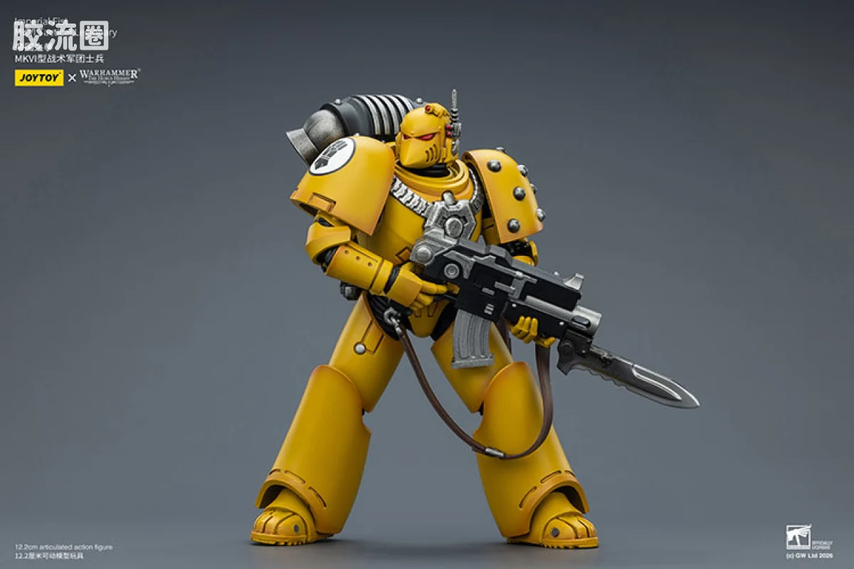 JOYTOY x 战锤40K 帝国之拳/黑色圣堂 HH帝国之拳 MK6型战术军团士兵 - 图片