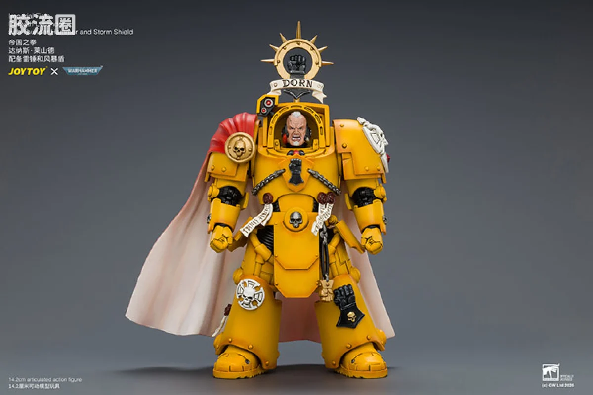 JOYTOY x 战锤40K 帝国之拳/黑色圣堂 帝国之拳 达纳斯莱山德（雷锤＆风暴盾） - 图片
