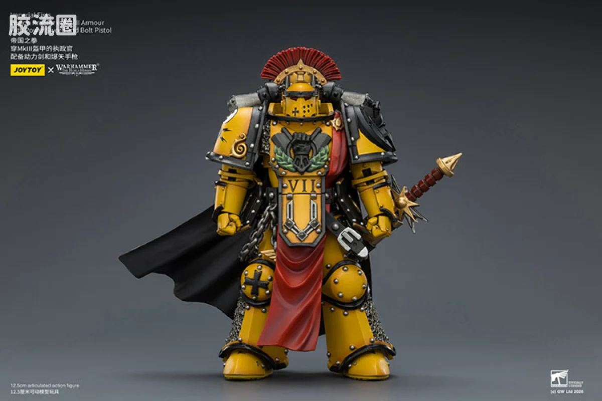 JOYTOY x 战锤40K 帝国之拳/黑色圣堂 HH帝国之拳 MK3执政官（动力剑＆爆矢手枪） - 图片